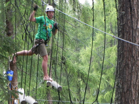 Pontresina 4. Tag - Im Hochseilgarten 