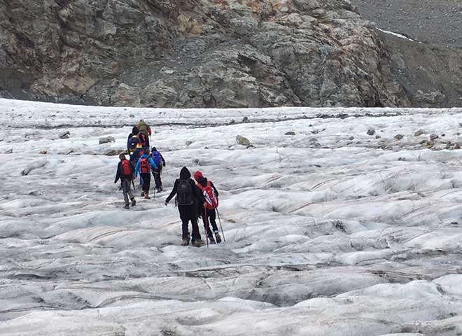 4. Tag - Mit Steigeisen auf dem Morteratschgletscher